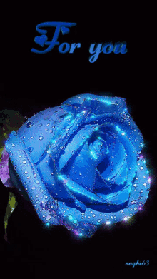 flowers for you sparkling blue rose