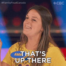 That'S Up There Kara GIF - That'S Up There Kara Family Feud Canada GIFs