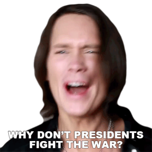 Why Dont Presidents Fight The War Pellek Sticker - Why Dont Presidents Fight The War Pellek Byob Song Stickers