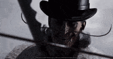 a man with a top hat and a mustache says " did you really believe you could save your beloved apprentice "