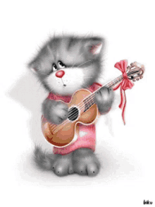 Guitar Cat GIF