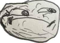 a black and white drawing of a face with a few tears coming out of it