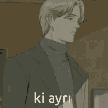a person is holding a gun with the words ki ayri on it