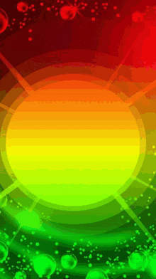a colorful background with a yellow circle in the middle