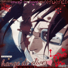 a picture of a man with glasses and the words " hange de oliver "