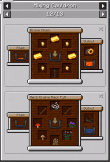 a screenshot of a game called mixing cauldron showing various items