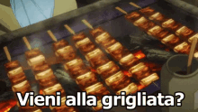 Grigliata Spiedini Carne Festa GIF - Barbecue Meat Skewer Meat GIFs