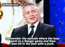 Oremember The Eplsode Where The Boyswent To A Ranger Game And Ross&Was Hit In The Face With A Puck..Gif GIF - Oremember The Eplsode Where The Boyswent To A Ranger Game And Ross&Was Hit In The Face With A Puck. Friends Hindi GIFs