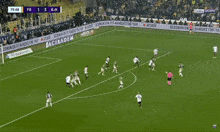 a soccer game between fb and bjk with a score of 1 to 3