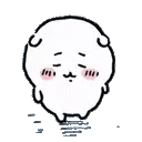 a black and white drawing of a cartoon character with a sad look on his face .