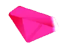 a pink diamond with a white stripe on a white background