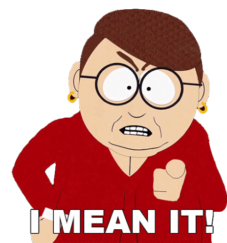 I Mean It Ms Diane Choksondik Sticker - I Mean It Ms Diane Choksondik South Park Stickers