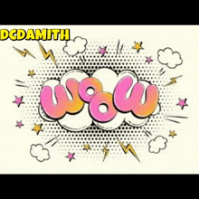 a comic book speech bubble with the word wow in it