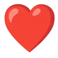 a broken red heart is split in half