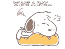Snoopy Tired What A Day GIF - Snoopy Tired What A Day Fridays GIFs