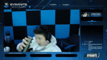 a screenshot of a person on a twitch channel called tyranite