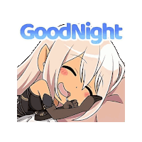 a cartoon drawing of a girl sleeping with the words goodnight written above her