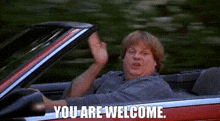 You'Re Welcome Chris Farley GIF - You'Re Welcome Chris Farley Wave GIFs