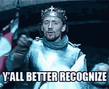 You Better Recognize Tom Hiddleston GIF - You Better Recognize Tom Hiddleston King GIFs