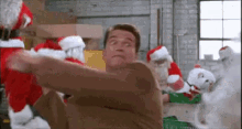 Jingle All The Way Arnold Schwarzenegger GIF - Jingle All The Way Arnold Schwarzenegger Santas GIFs