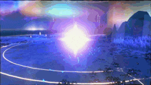 a computer generated image of a purple and blue background