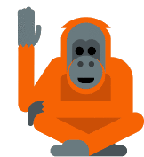 Orangutunbye Orangutan Sticker
