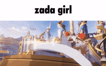 a screenshot of a video game with the words zada girl on the top