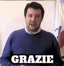 Grazie Mille Ti Ringrazio Ringraziare Ringrazio Matteo Salvini Lega Nord GIF