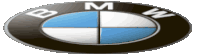 a close up of a bmw logo with a white background