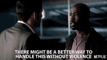 there might be a better way to handle this w ithout violence db woodside amenadiel lucifer pacifist