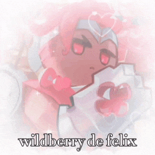 a picture of a cookie with the words wildberry de felix