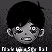 Blade Omori GIF - Blade Omori Omori Stare Rail GIFs