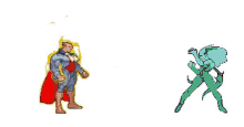 a pixel art drawing of a man and a woman fighting with a sword .