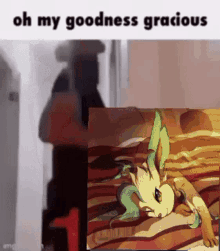 Leafeon Oh My Goodness Gracious GIF - Leafeon Oh My Goodness Gracious Hey Its Kit GIFs