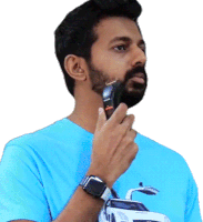 Trimming The Beard Faisal Khan Sticker - Trimming The Beard Faisal Khan Shaving Beard Stickers