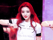 Red Hair Shinyuna GIF - Red Hair Shinyuna Itzy GIFs