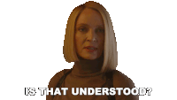 a woman in a brown turtleneck sweater is asking is that understood