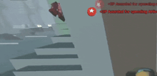 a screen shot of a video game with a red star and the words hp awarded for speeding
