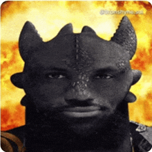 a picture of a man with a beard and horns with the caption bronshyne.co.uk