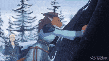 a poster for the legendary vox machina shows a dragon
