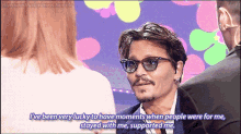 Johnny Depp Support GIF - Johnny Depp Support Very Lucky GIFs