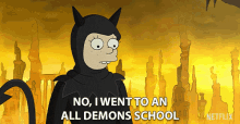 No I Went To An All Demons School GIF - No I Went To An All Demons School Demons School GIFs