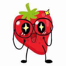strawberry red fruit fruty cute