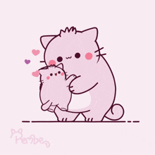 Hug Pembe GIF - Hug Pembe Pembe The Pink Cat GIFs