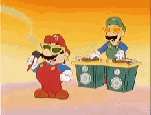 the super mario bros super show dj music time to party party