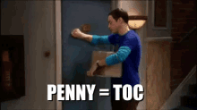 Sheldon Penny Bussare Toc Toc Porta Big Bang Theory GIF