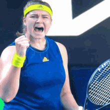 Karolina Muchova Tennis GIF - Karolina Muchova Tennis Scream GIFs