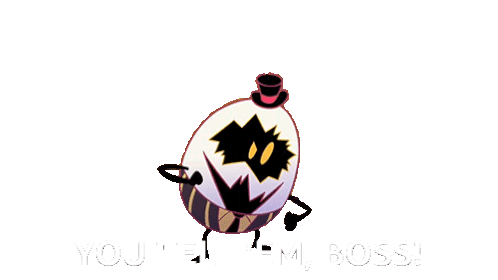 You Tell 'Em Boss Egg Boiz Sticker - You Tell 'Em Boss Egg Boiz Hazbin Hotel Stickers