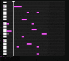 a computer screen shows a grid with purple squares and the words abrir en el navegador on the bottom