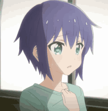 asteroid in love ao manaka anime manga series purple hair